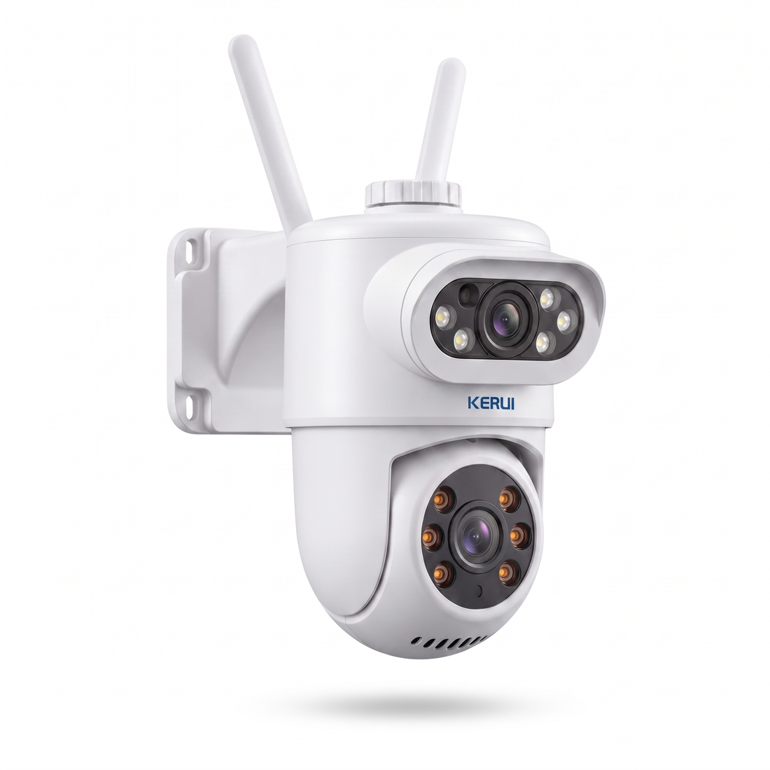 5MP Dual-Lens PTZ Outdoor Camera on a white background