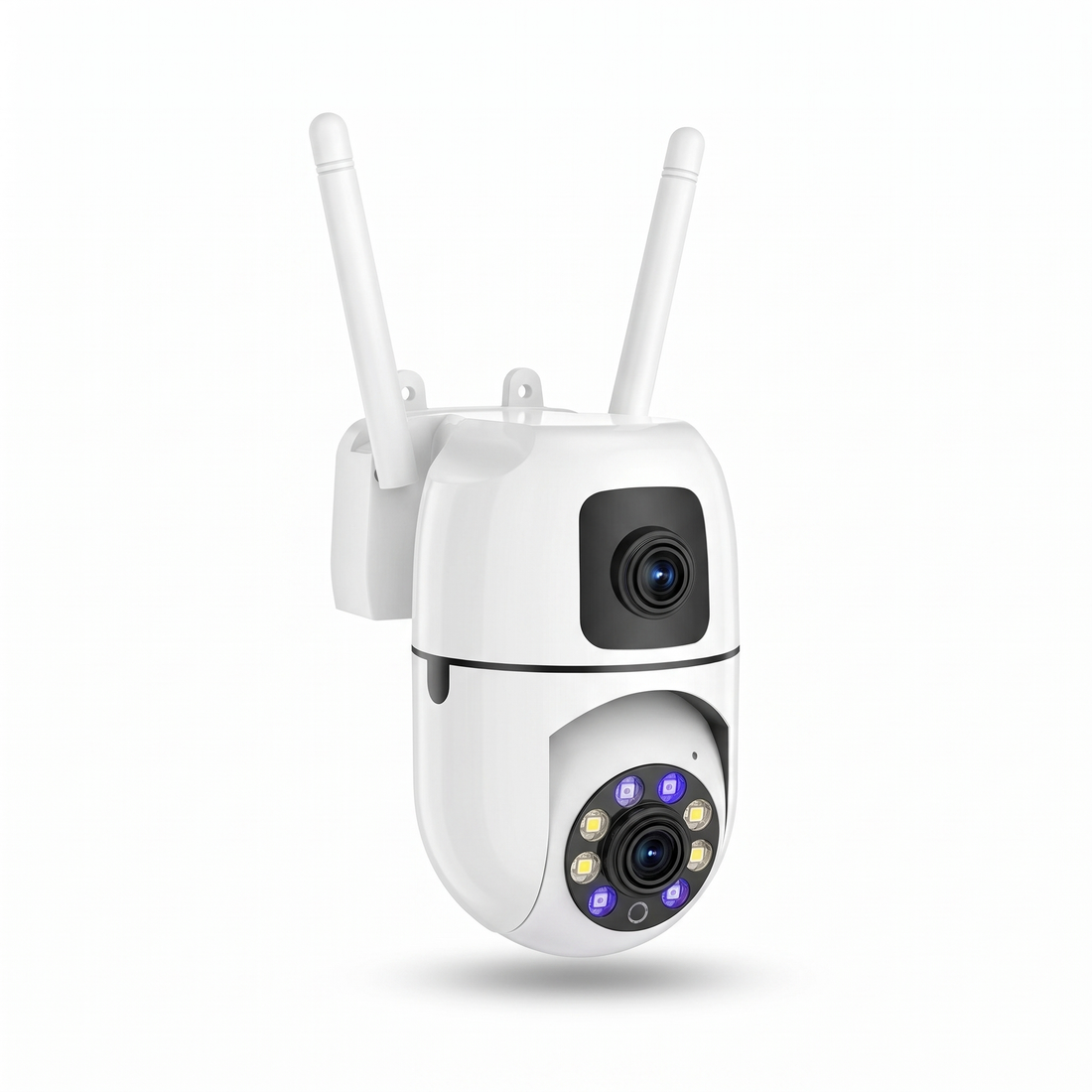 The 8MP 4K dual-lens PTZ camera on a plain white background