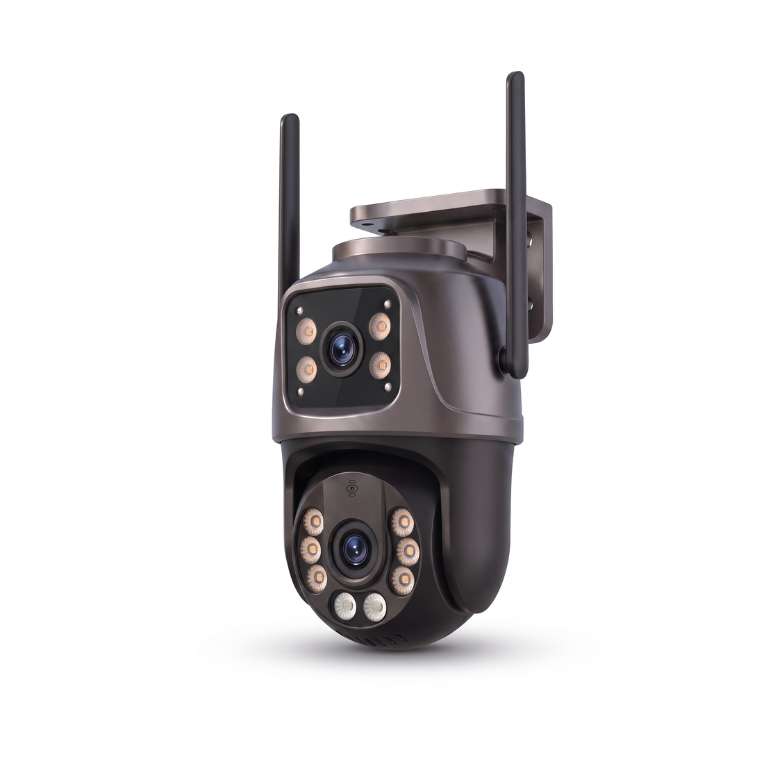 The 4K dual-lens PTZ camera with dual screen on a plain white background
